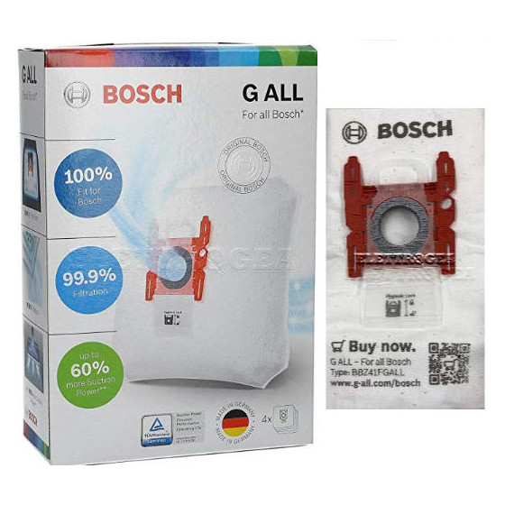 17003049 468383 17000940, 576863, 17000816  SACCHETTI  ORIGINALI BOSCH SIEMENS POWER PROTECT G/ALL SUPERTEX GXXL/GXL 4 SACCHETT