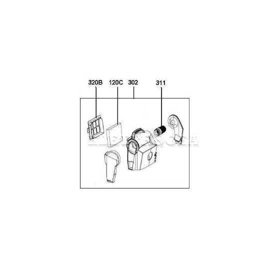 2194100398 Gruppo contenitore della polvere per aspirapolvere a cilindro ELECTROLUX ZUAG3800