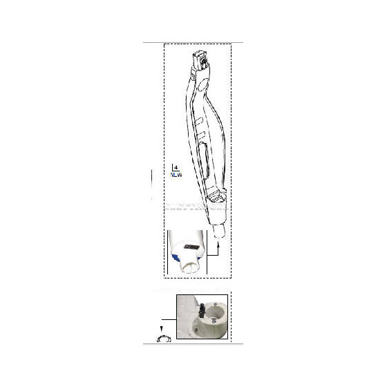 G85110 GUSCIO SCOCCA POSTERIORE NUOVA VERSIONE SCOPA ELETTRICA IMETEC DUETTA 2 IN 1 CORDLESS 8138 M3701