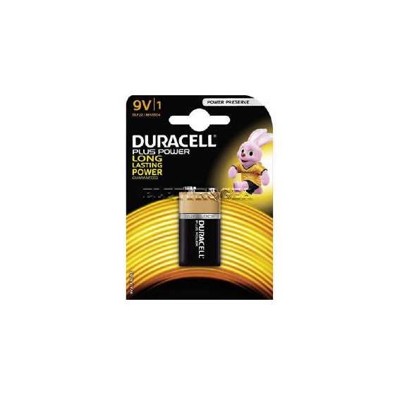 BATTERIA DURACELL PLUS PILA ALCALINA TRANSISTOR  9V 1PZ