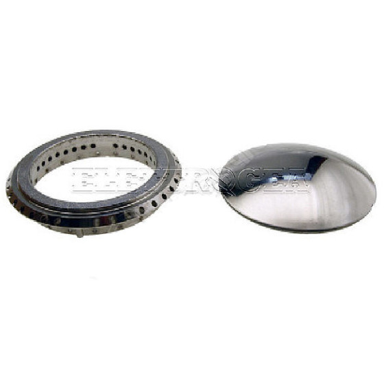 ANELLO E PIATTELLO RAPIDO IN ACCIAIO INOX SMEG  (S5352) Diam: 81 mm Piattello Diam: 75 mm