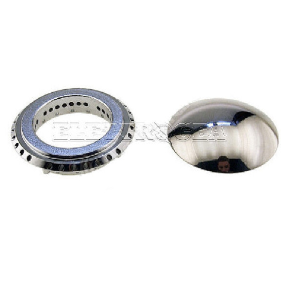 ANELLO E PIATTELLO SEMIRAPIDO IN ACCIAIO INOX SMEG  (S5353)  Diam: 62 mm Piattello Diam: 57 mm