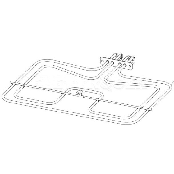 140074106067 ASSIEME RESISTENZA SUPERIORE DOPPIA PER FORNO REX ELECTROLUX ZANUSSI MODELLO ROB3201AOR