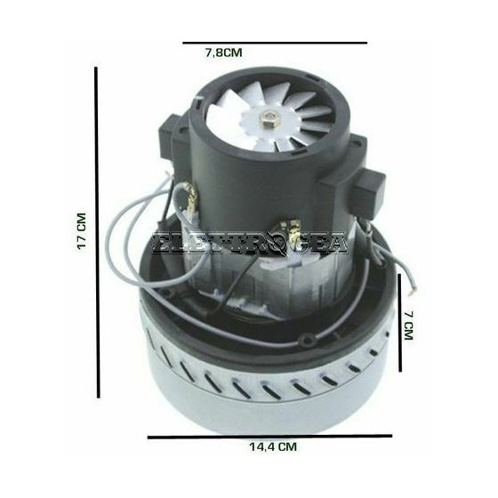 Motore bypass aspiraliquidi 50L 1200W con 4 fori sulla calotta Universale x  RAINBOW H165, DIAM. 144 X MODELLIDE LONGHI VT51793