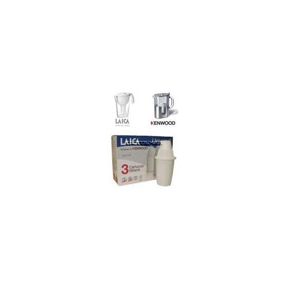 FILTRO PER CARAFFA ACQUA KENWOOD (MDELLI  WF.., WK.. ), LAICA, SIMAC , DELONGHI - PACK DI 3 CARTUCCE