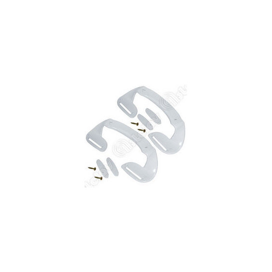 KIT 2 MANIGLIE UNIVERSALI BIANCHE PER PORTA FRIGORIFERO Lunghezza mm.: 185, Interasse Fori mm.: 75/150, Colore: BIANCO - WHITE