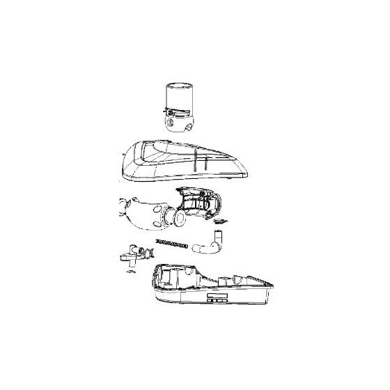 ASSIEME SPAZZOLA TRIANGOLARE COMPLETA SCOPA A VAPORE HOOVER CAP1700D011