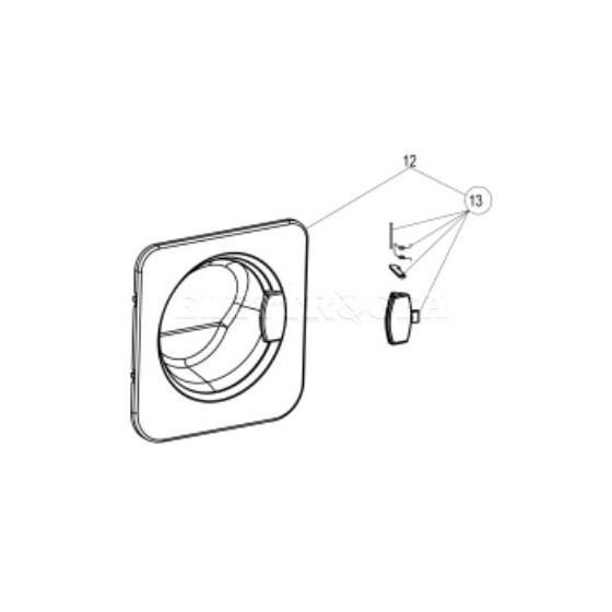 508820 ASSIEME OBLO' COMPLETO PER LAVATRICE HOTPOINT ARISTON INDESIT IWME8EU ORIGINALE